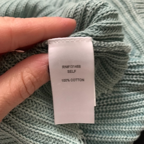 {FATE} Distressed Green Crop Sweater - Picture 7 of 7